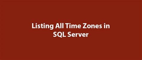 how to change timezone in sql server query