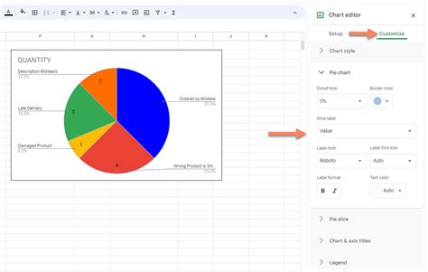how to change title of pie chart on google sheets