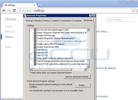 how to change tls version in chrome