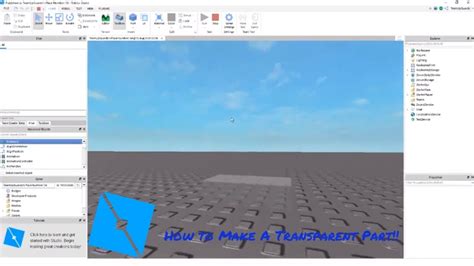 how to change transparency in roblox studio