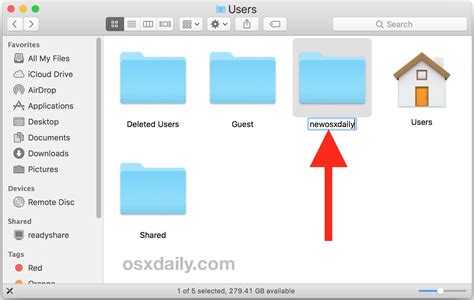 how to change user folder on mac