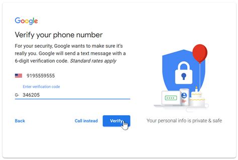 how to change verification on google account