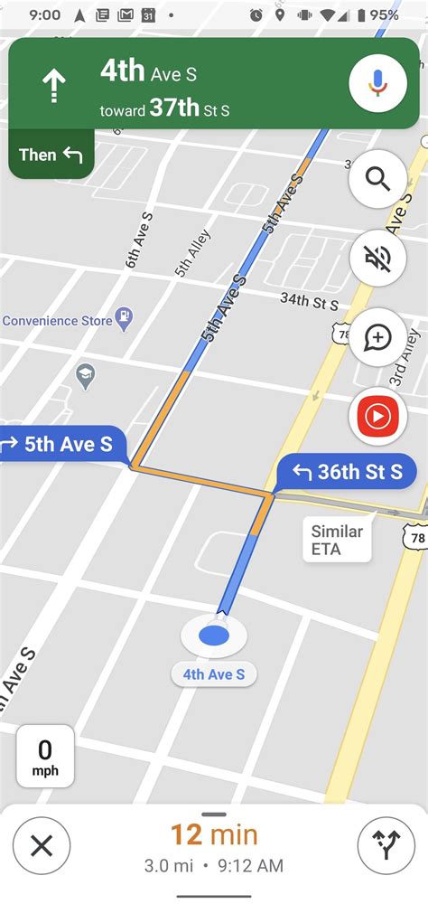 how to change view on google maps navigation