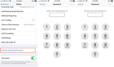 how to change voicemail passcode on iphone