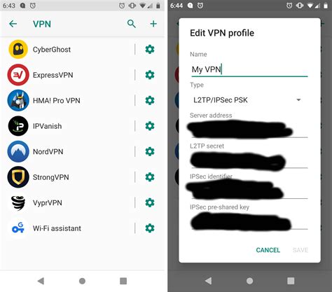 how to change vpn on android for free