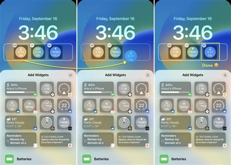 how to change widgets lock screen iphone