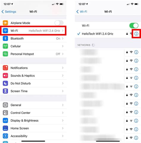 how to change wifi password in settings on iphone