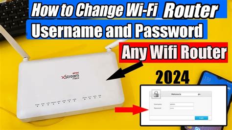 how to change wifi router username and password