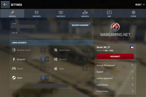 how to change wot server