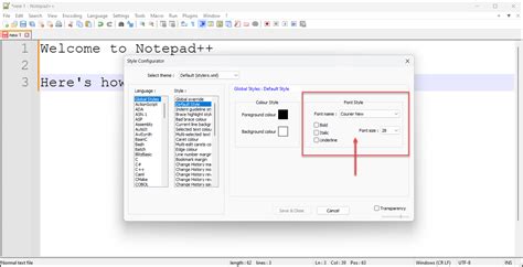 How To Change Writing In Notepad++