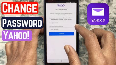 how to change yahoo password on android app
