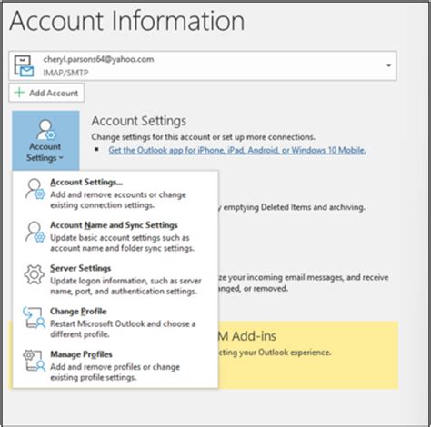 how to change your email settings in outlook