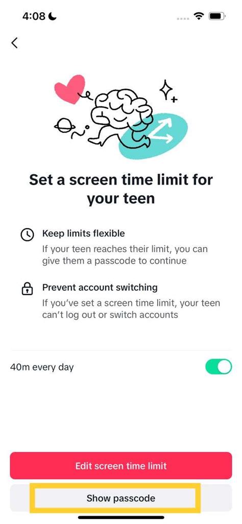 how to change your screen time passcode on tiktok