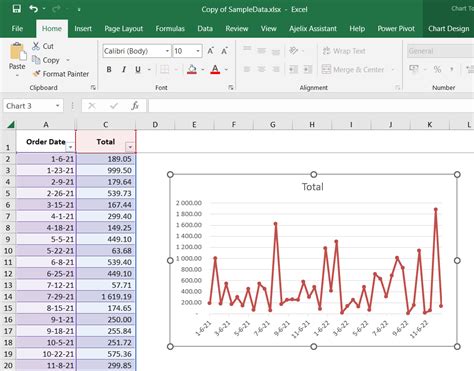 how to chart data in excel