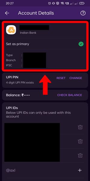 how to check account number in phonepe