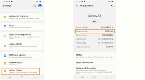 how to check android phone model number