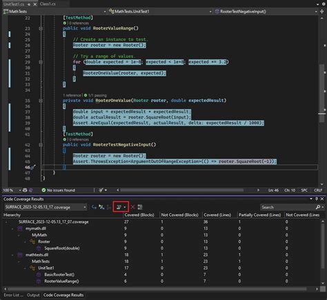 how to check code coverage in visual studio angular