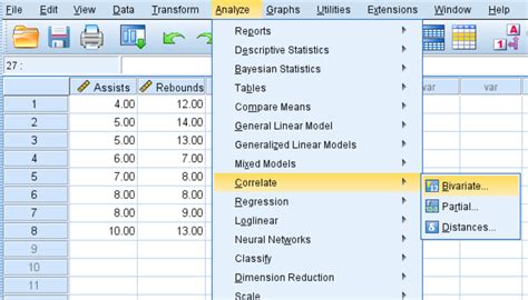 how to check correlation in spss