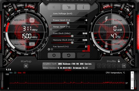 how to check cpu temp msi afterburner