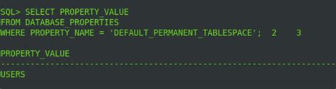 how to check default tablespace of schema in oracle