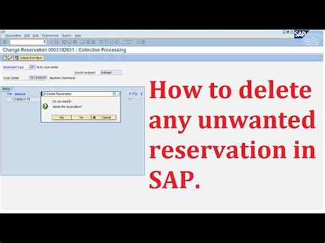 how to check deleted reservation in sap