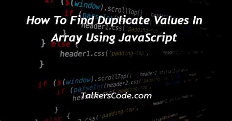 how to check duplicate data in array javascript