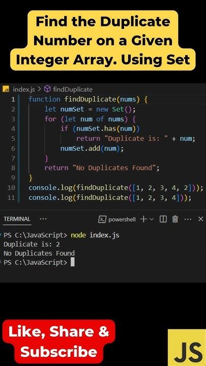 how to check duplicate number in array javascript