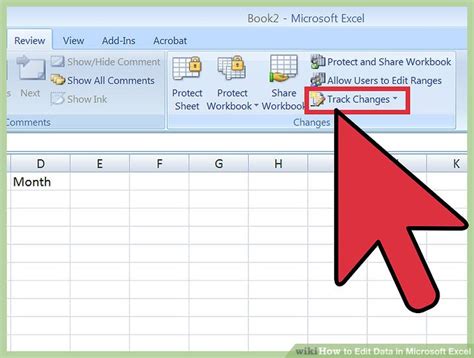 how to check edit in excel