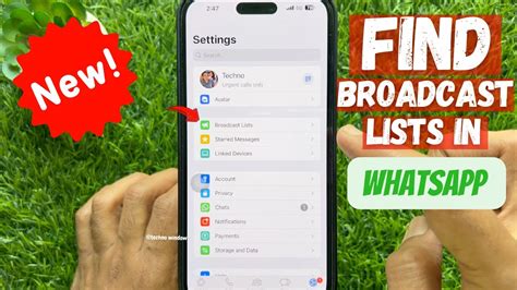 how to check existing broadcast list in whatsapp