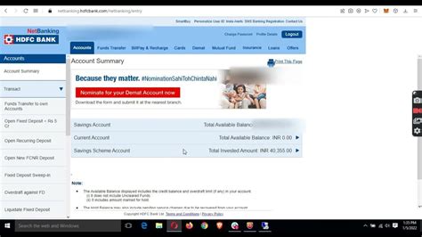 how to check existing standing instruction in hdfc netbanking