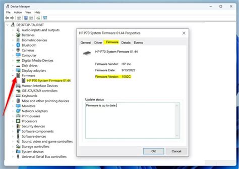 how to check firmware version in windows 11