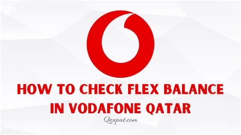 how to check flex balance in vodafone qatar