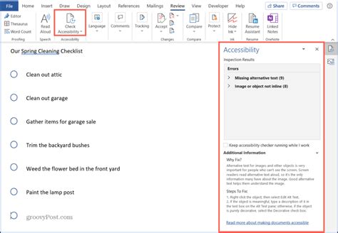How To Check For Accessibility Issues In Word