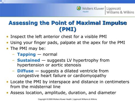 how to check for point of maximal impulse