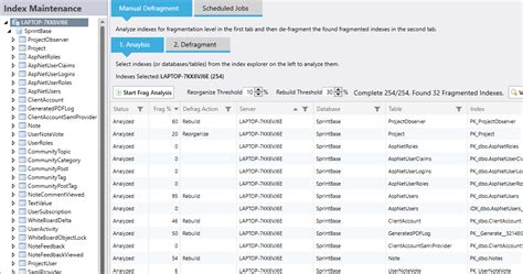 how to check fragmentation percentage in sql server