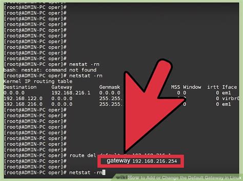 how to check gateway in linux command line