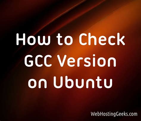how to check gcc version