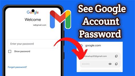 how to check gmail password in mobile iphone
