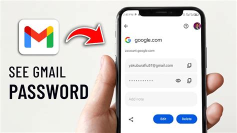 how to check gmail password in mobile phone