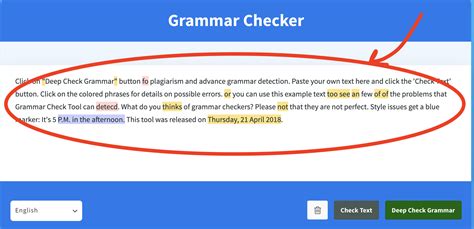 how to check grammar in a sentence