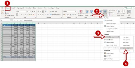 how to check hidden cells in excel