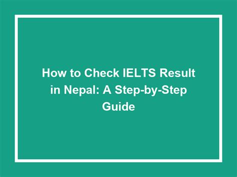 how to check ielts result in nepal