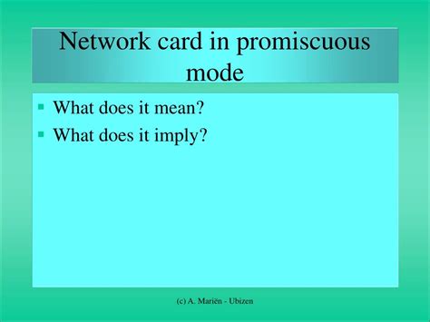 How To Check If Network Card Is In Promiscuous Mode