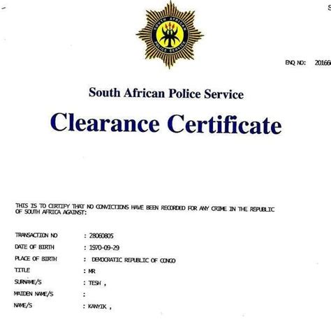 how to check if you have a criminal record using id number south