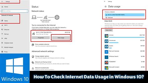 how to check internet data usage on pc windows 10