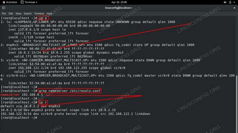 how to check ip in linux redhat