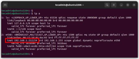 how to check ipv4 in ubuntu terminal