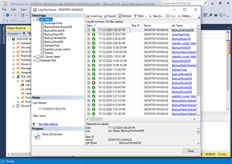 How To Check Job History In Sql Server 2012