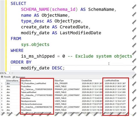 How To Check Last Modified Date Of View In Sql Server