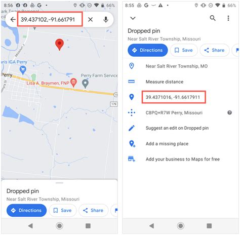 how to check latitude and longitude in google maps in mobile